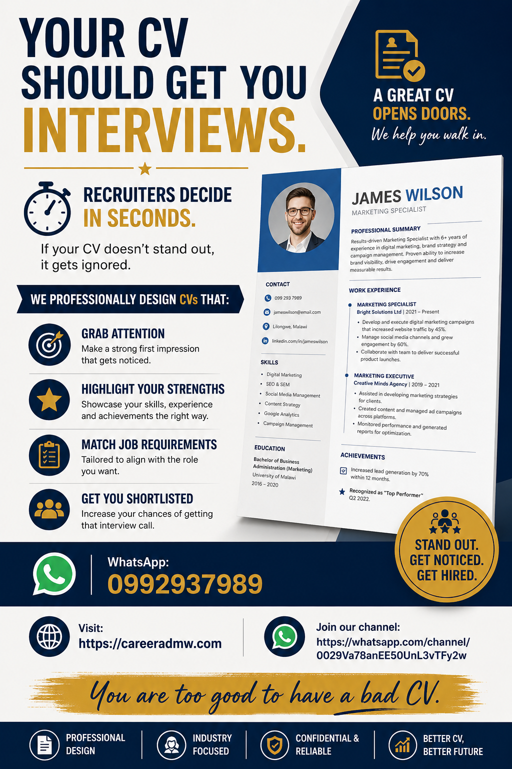 CV AND COVER LETTER WRITING SERVICE
